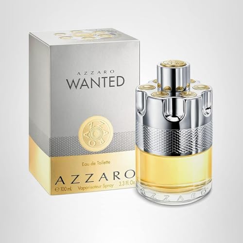 Azzaro Wanted Eau de Toilette - Vibrant & Irresistible Mens Cologne - Woody, Citrus & Spicy Fragrance - Fresh Notes of Cardamom, Lemon, Vetiver - Everyday Wear - Luxury Perfumes for Men