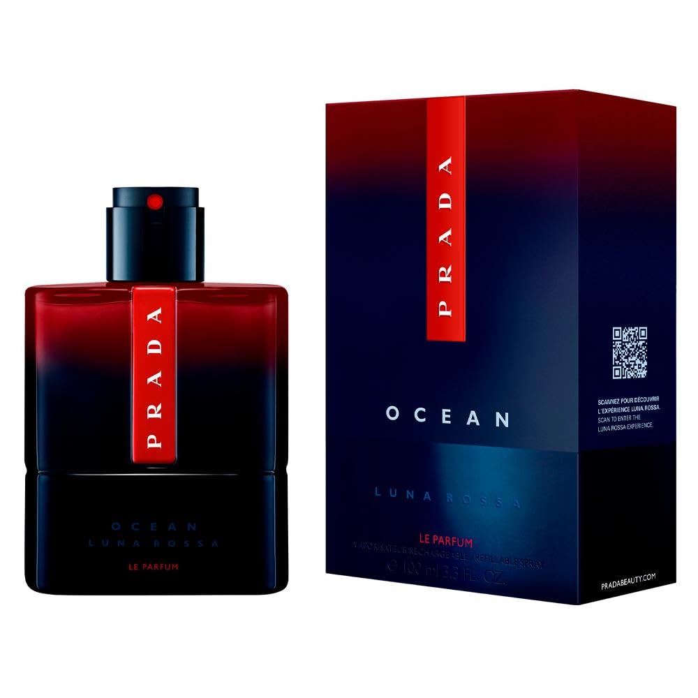 Prada Luna Rossa Ocean Le Parfum Refillable Spray for Men, 3.3 Ounce