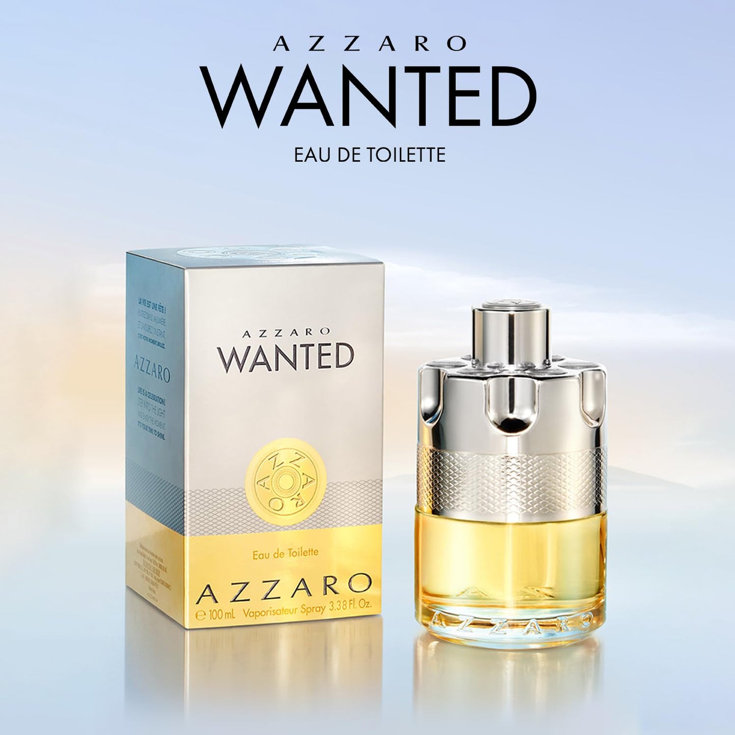 Azzaro Wanted Eau de Toilette - Vibrant & Irresistible Mens Cologne - Woody, Citrus & Spicy Fragrance - Fresh Notes of Cardamom, Lemon, Vetiver - Everyday Wear - Luxury Perfumes for Men