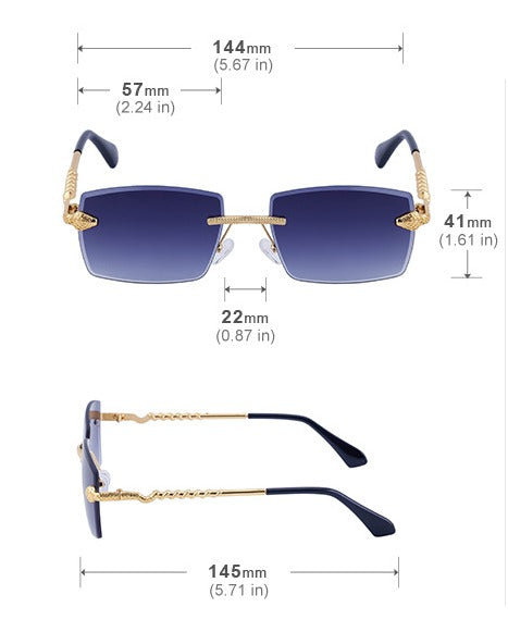 Men's Fashion Rimless Sunglasses