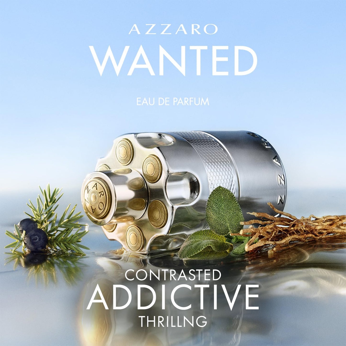 Azzaro Wanted Eau de Parfum - Energizing & Intense Mens Cologne - Woody, Aromatic & Spicy Fragrance - Fresh Notes of Juniper Berries, Sage, Vetiver - Lasting Wear - Luxury Perfumes for Men