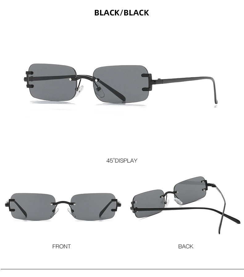 Retro Square Frameless Trendy Sunglasses
