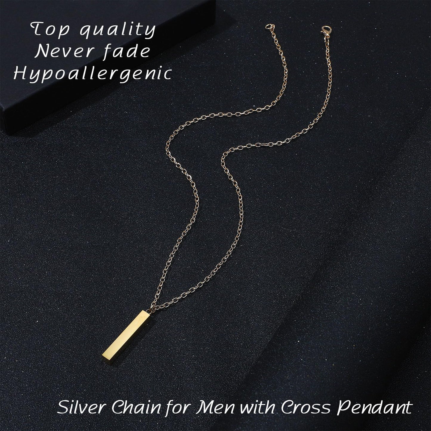 NEWITIN 15 Pieces Silver Jewelry Set for Men Stainless Steel Cuban Link Necklace Bracelet Cross Pendant Necklace Vintage Ring Cuban Jewelry Set for Men Women
