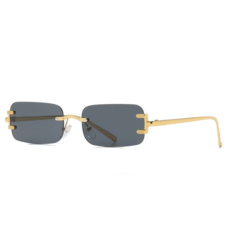 Retro Square Frameless Trendy Sunglasses