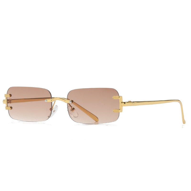 Retro Square Frameless Trendy Sunglasses